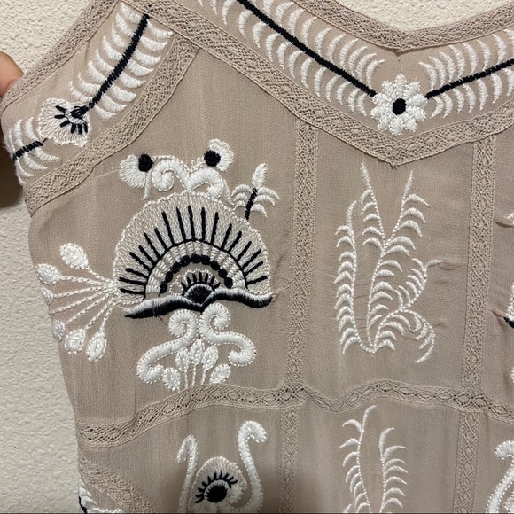 Anthropologie Maeve Embroidered Slip Dress Medium - Picture 9 of 17